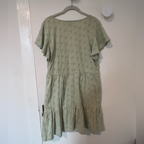 ASOS Light Green Eyelet Dress - Picture 4 of 4